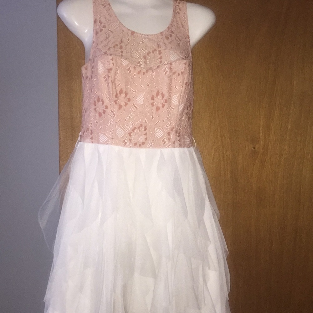 Beautiful Peach and Cream Dress with lace